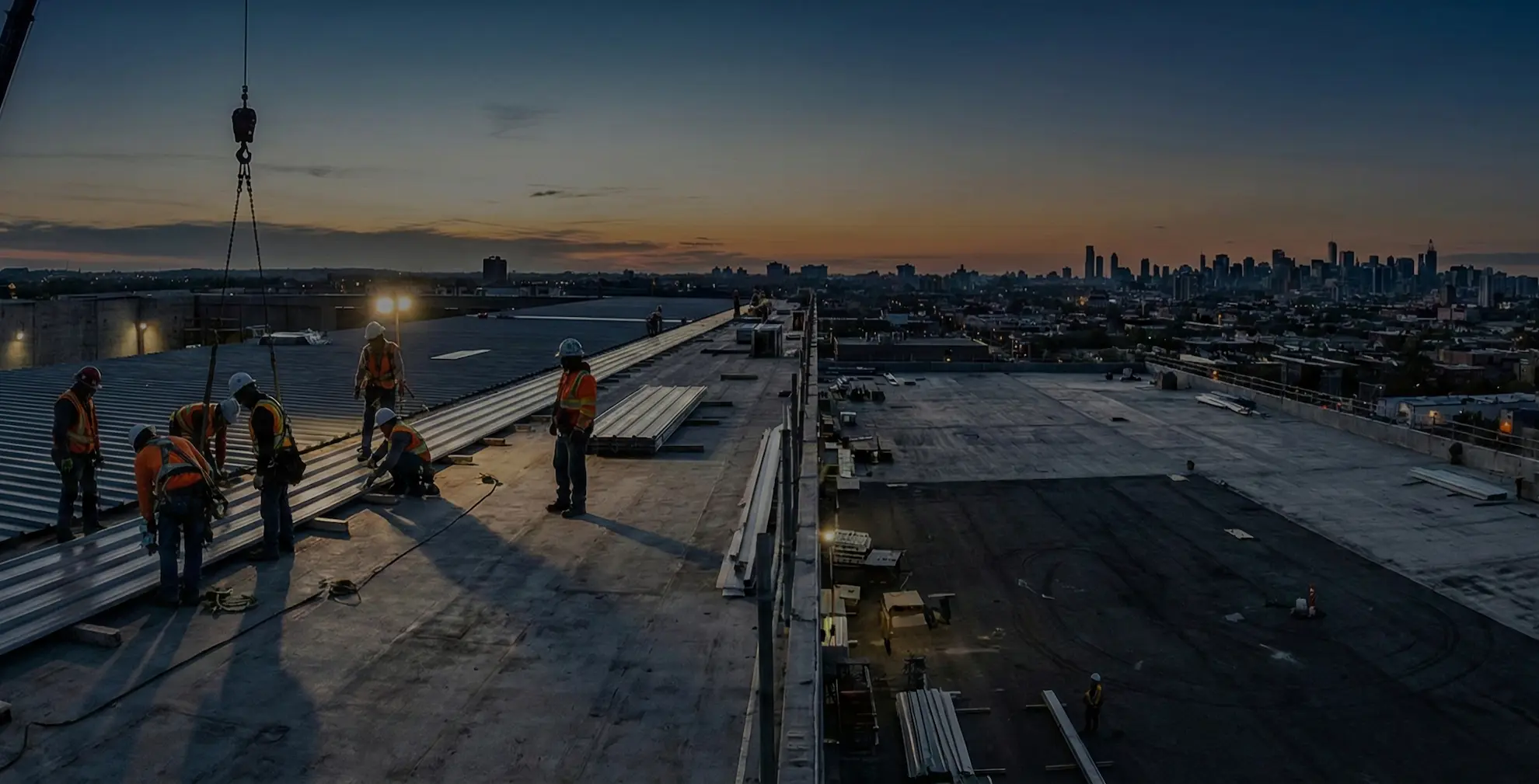 Industrial tools and precision equipment on site