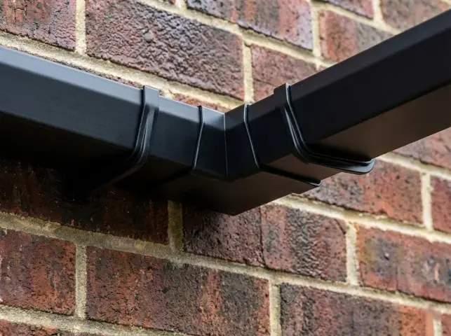 New fitted aluminium guttering